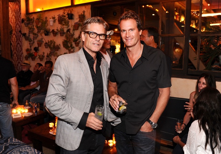 Rande Gerber and Harry Hamlin