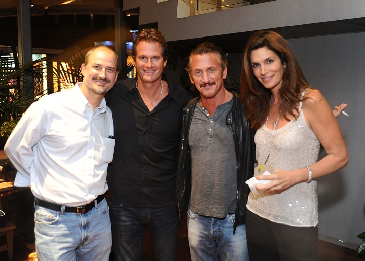 Sean Penn, Rande Gerber, Cindy Crawford and Roberto Serralles