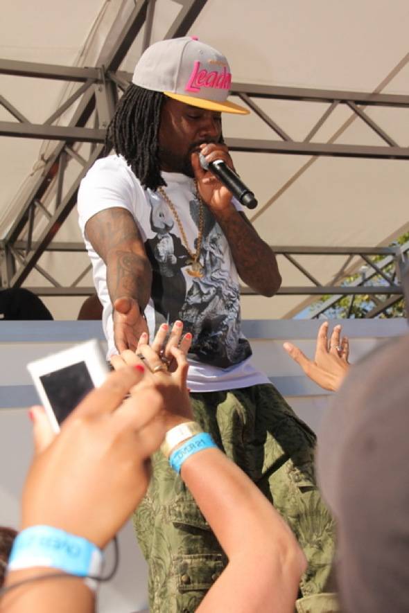 Wale with fans at Ditch Fridays at Palms Pool & Bungalows 6.15.12