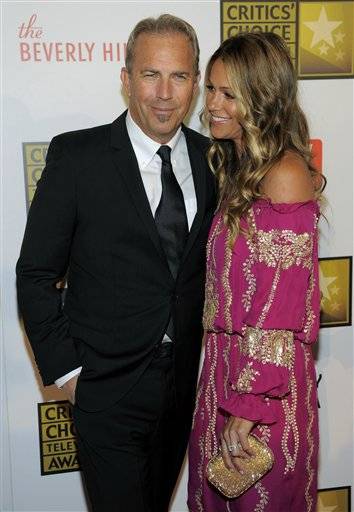 Kevin Costner and wife Christine 