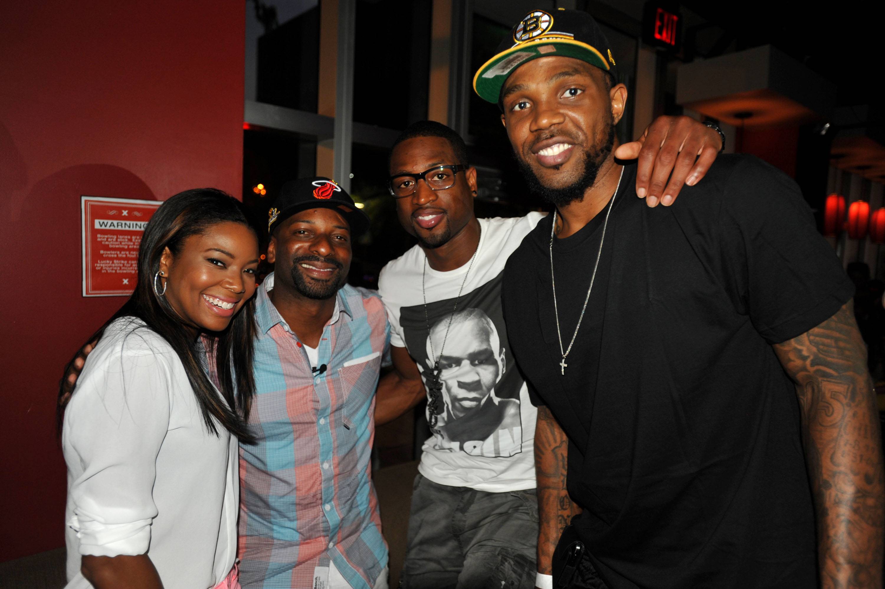 Gabrielle Union, DJ Irie, Dwyane Wade, & Udonis Haslem