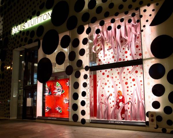 The Louis Vuitton flagship store on Fifth Avenue in New York is decorated  in the polka-dot style of, Stock Photo, Picture And Rights Managed  Image. Pic. Y9H-1765970