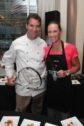 Chef Kerry Hefferman and tennis player Sam Stosur