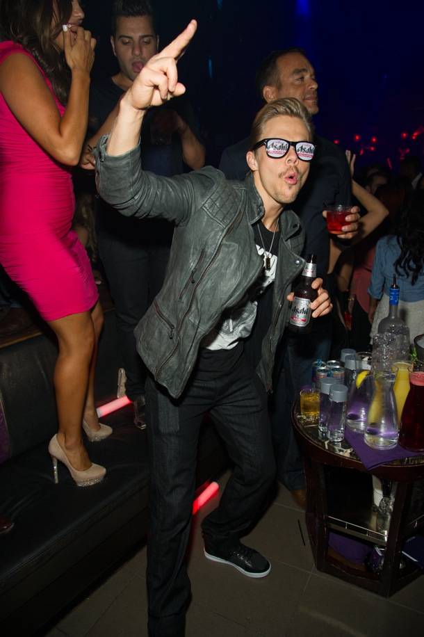 Dancing with the Stars' Cheryl Burke and Derek Hough at Marquee Nightclub