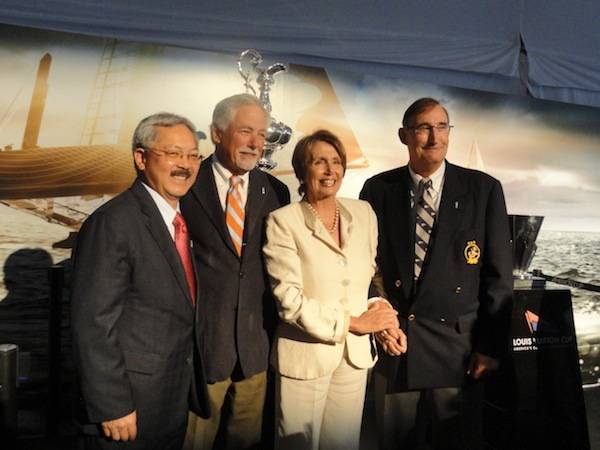 Mayor Edwin Lee, Mark Buell,  Nancy Pelosi and Commodor of Golden Gate Yacht Club Norbert Bajurin