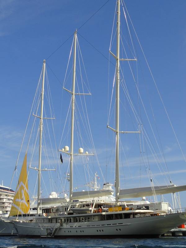 Jim Clark’s 90 meter sailing yacht Athena