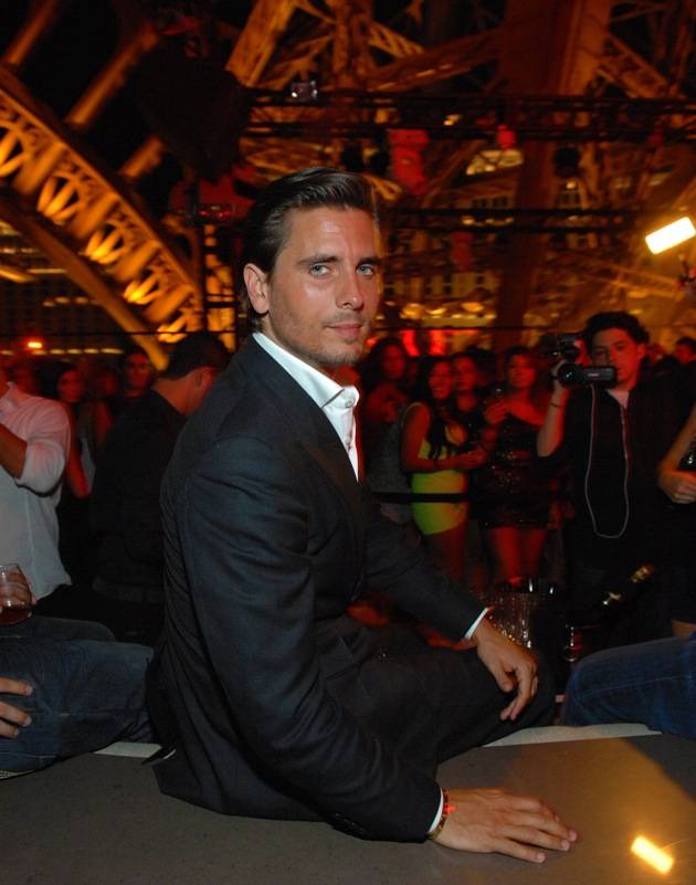 Scott Disick at his VIP table under the Eiffel Tower