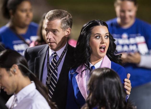 Brian Williams and Katy Perry