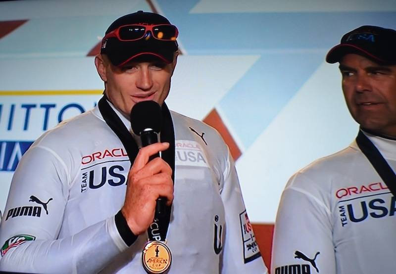 Jimmy Spithill with his tactician John Kostecki