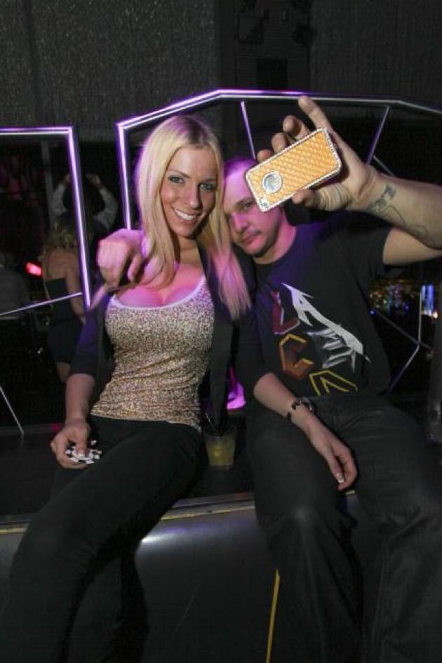 Jake Brown and fiancé at Moon Nightclub in Las Vegas