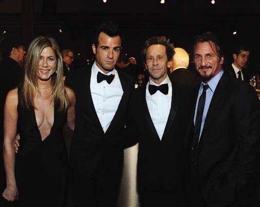Jennifer Aniston, Justin Theroux, Brian Grazer and Sean Penn