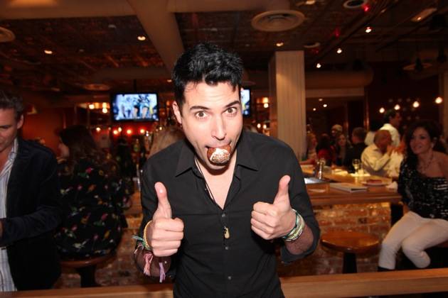 Frankie Moreno Enjoys a Meatball at the Meatball Spot Grand Opening