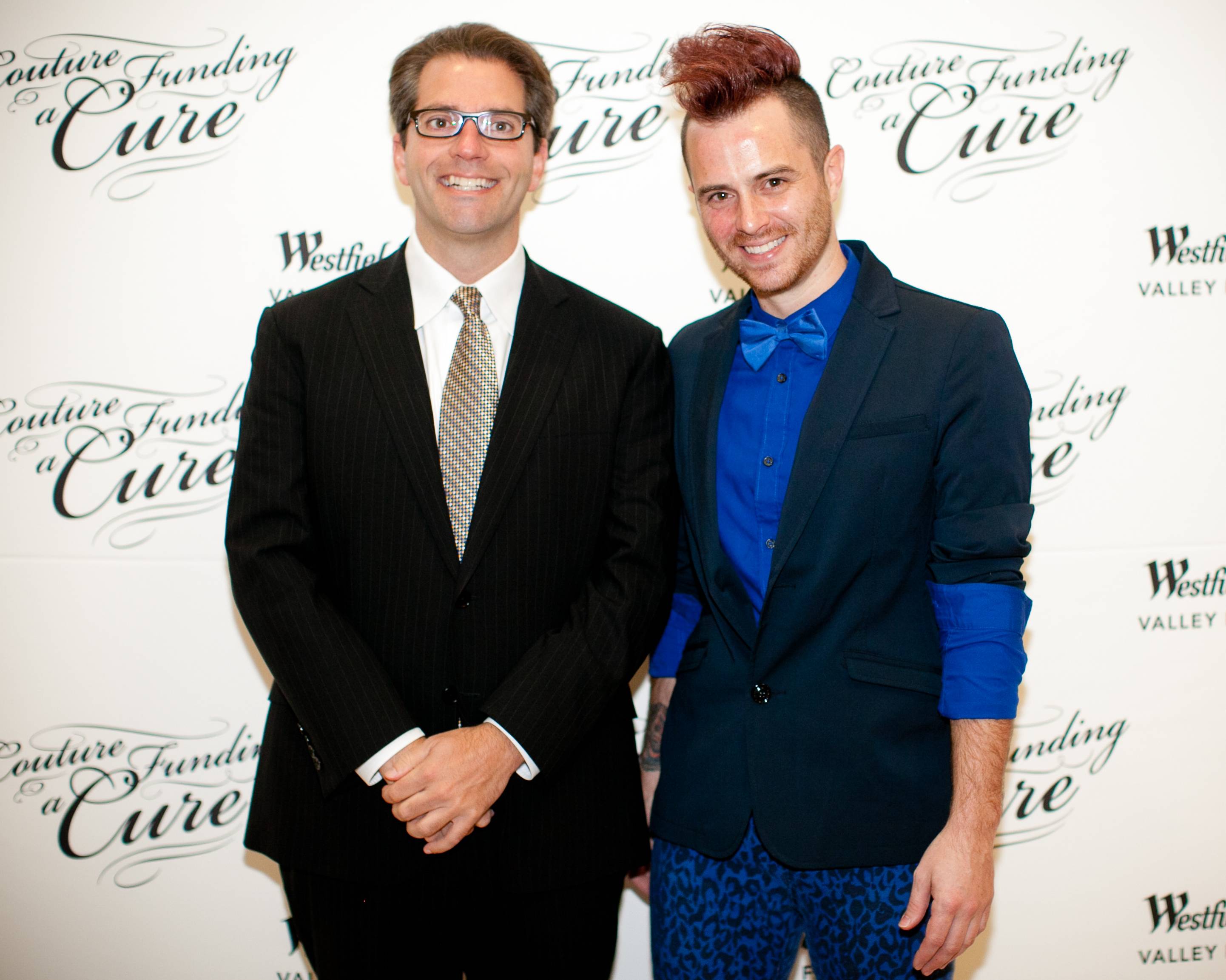 Pierluigi Oliverio, District 6 representative on the San Jose City Council, and Anthony Ryan Auld, Project Runway All Star designer on red carpet credit Moanalani Jeffery