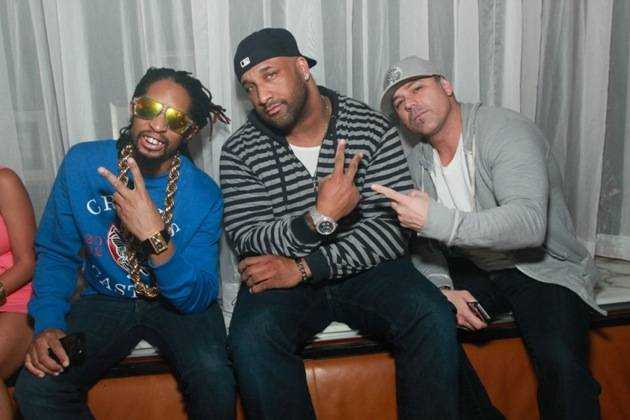 Lil Jon parties with friends at Hyde Bellagio, Las Vegas, 1.1.13 (1)