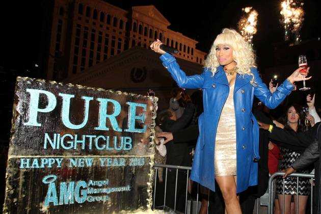 Nicki Minaj Celebrates New Year’s Eve At PURE Nightclub