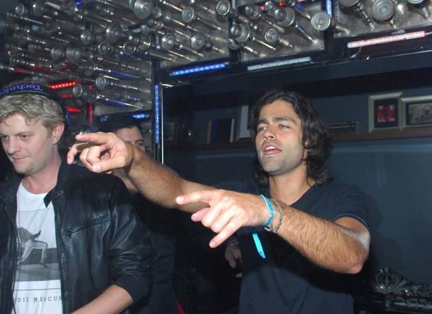 Adrian Grenier in DJ booth at Hyde Bellagio, Las Vegas 2.15.13