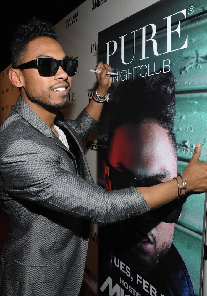 Miguel hosts an evening at Pure nightclub inside Caesars Palace in Las Vegas, NV