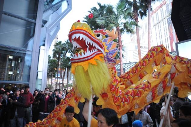 The dragon at The Cosmopolitan’s Chinese New Year Celebration