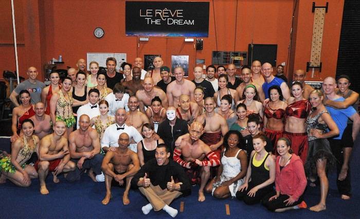 Steve-O with performers from Le Reve - The Dream_Courtesy of Wynn Las Vegas