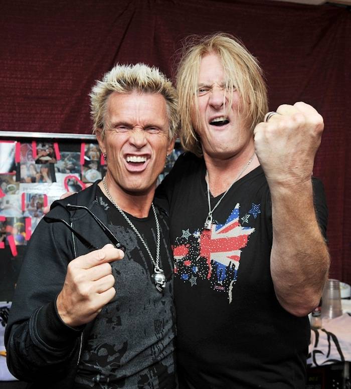 4.3.13 Billy Idol and Joe Elliot Hang Out Following Def Leppard’s Resident Show at The Joint in Hard Rock Hotel & Casino, credit Knight Bilham Photography