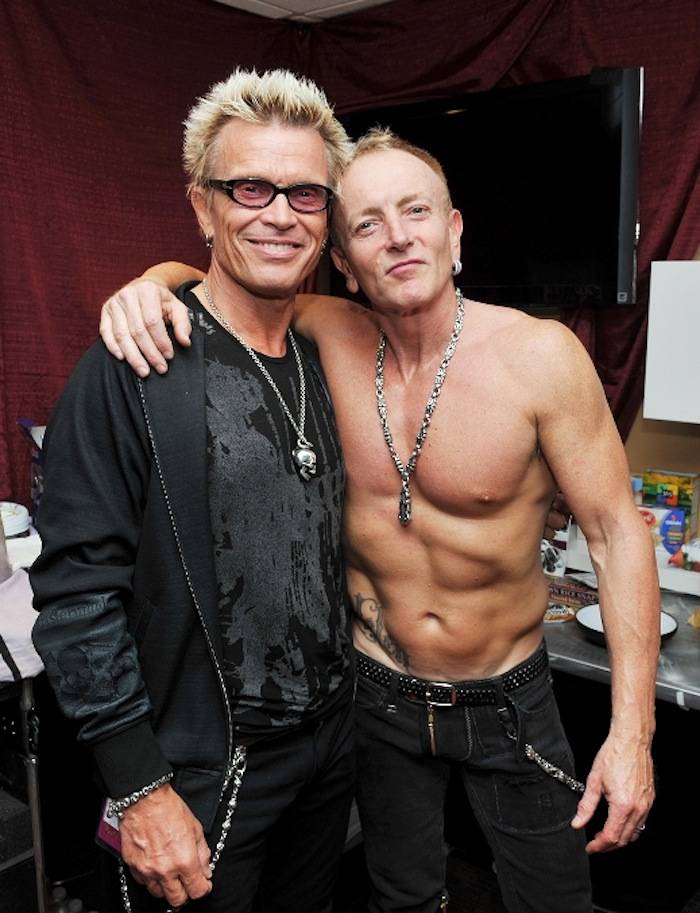 4.3.13 Billy Idol and Phil Collen Hang Out Following Def Leppard’s Resident Show at The Joint in Hard Rock Hotel & Casino, credit Knight Bilham Photography