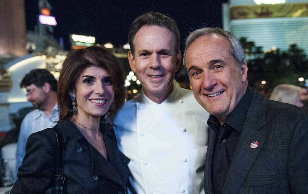 Camille and Larry Ruvo with Chef Thomas Keller at UNLVino's Bubble-Licious