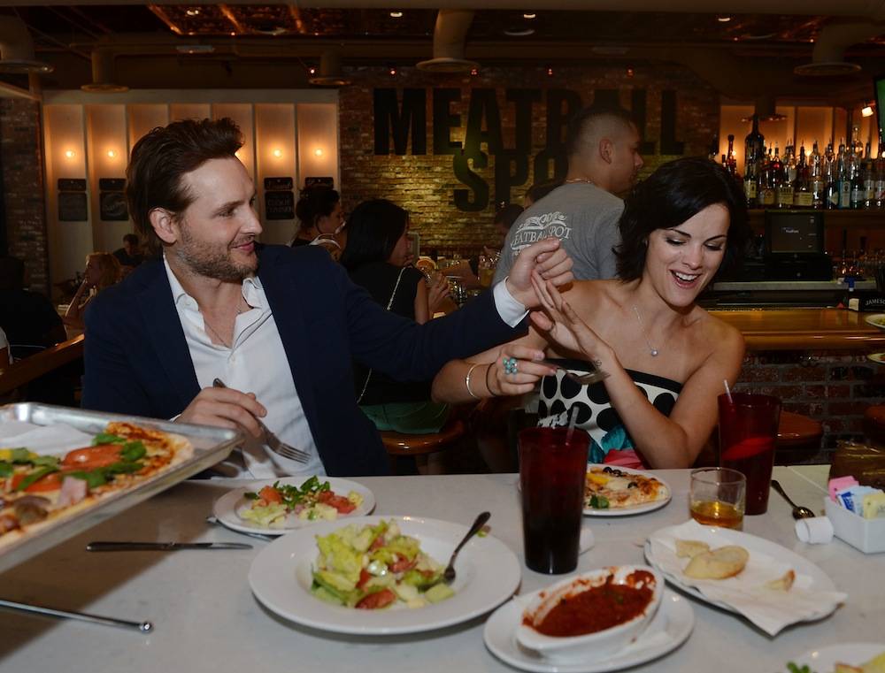 Peter Facinelli And Jaimie Alexander Dine At Meatball Spot At Town Square