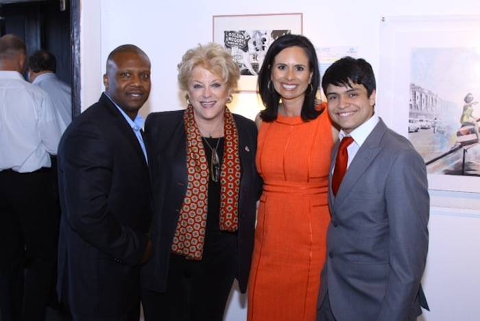 Reggie Turner (B&GCLV Board President), Mayor Goodman, Dulcinea Almazan and Jorge Corral