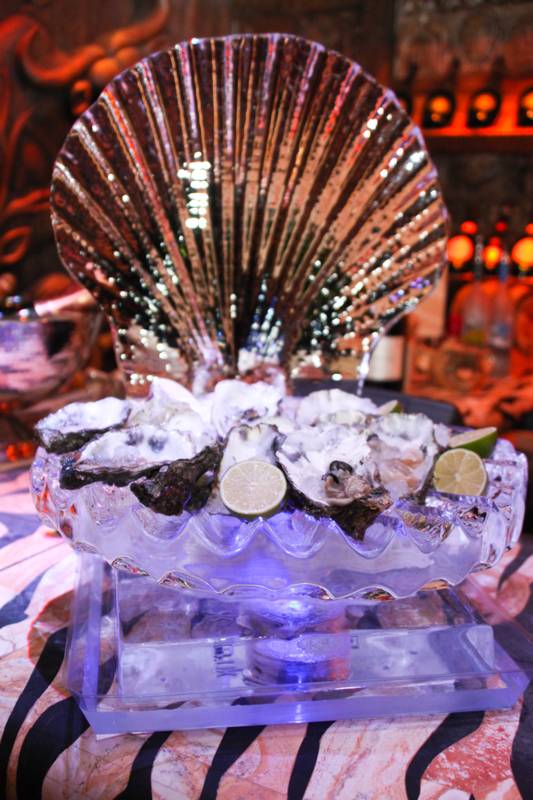 Oyster ice sculpture
