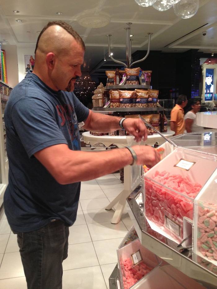 Chuck Liddell picking out candy