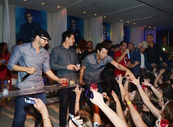 Pop Group New Kids On The Block Host An Evening At PURE Nightclub