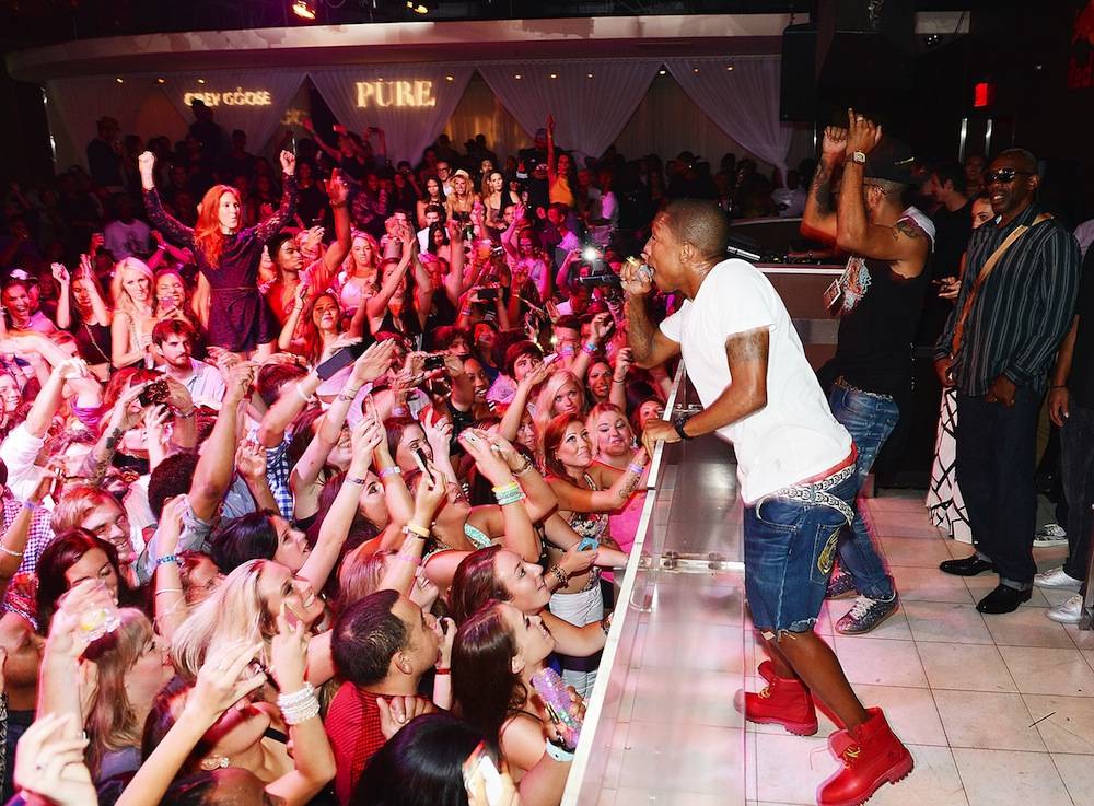 Pharrell Williams Celebrates Clothing Line's Decade of Success with Live Performance at PURE Nightclub
