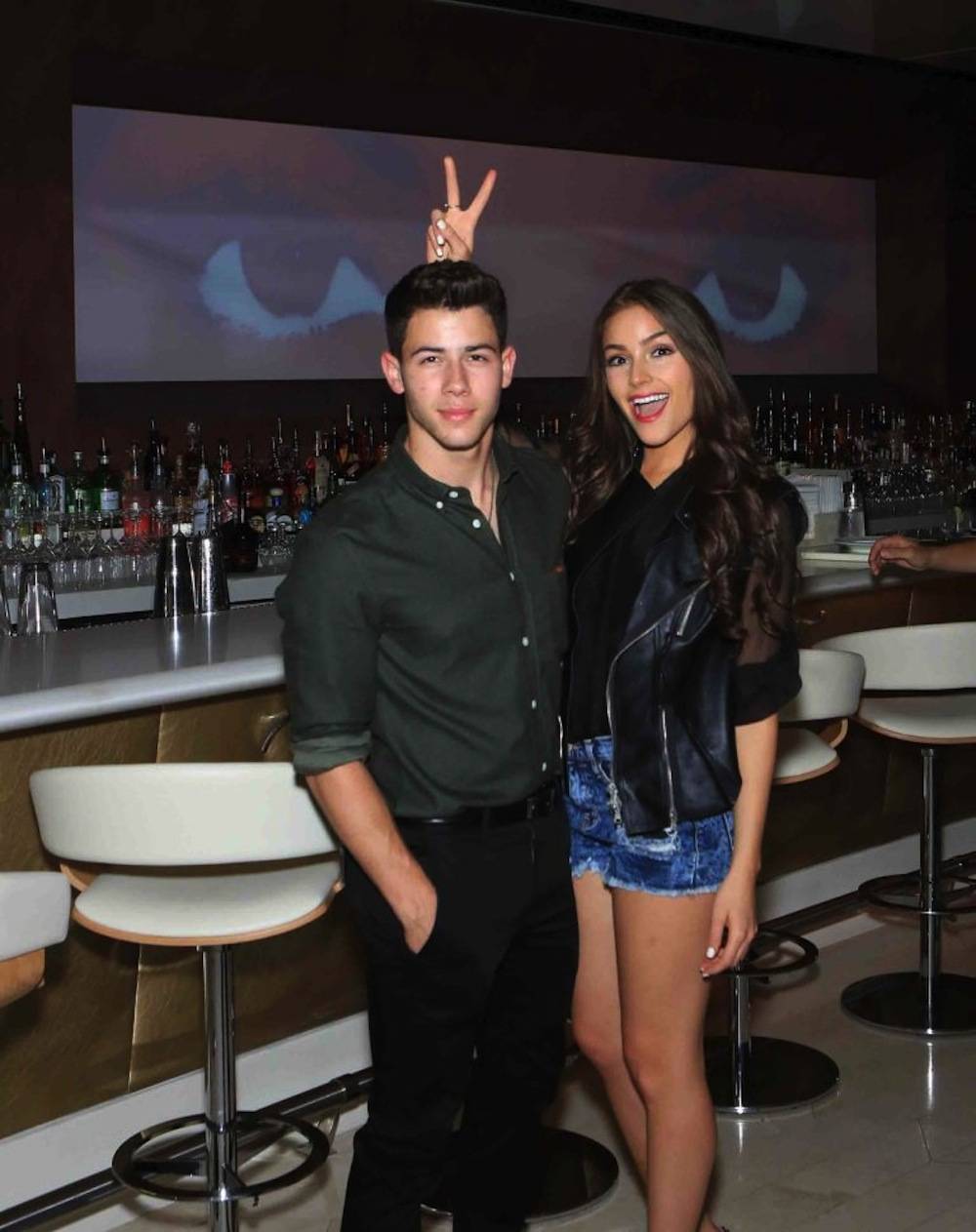 LAS VEGAS, NV - SEPTEMBER 14:  Recording artist Nick Jonas and model Olivia Culpo celebrate Nick Jonas 21st birthday at Andrea's at Encore Las Vegas on September 14, 2013 in Las Vegas, Nevada.  (Photo by Gabe Ginsberg/WireImage) *** Local Caption *** Nick Jonas;Olivia Culpo