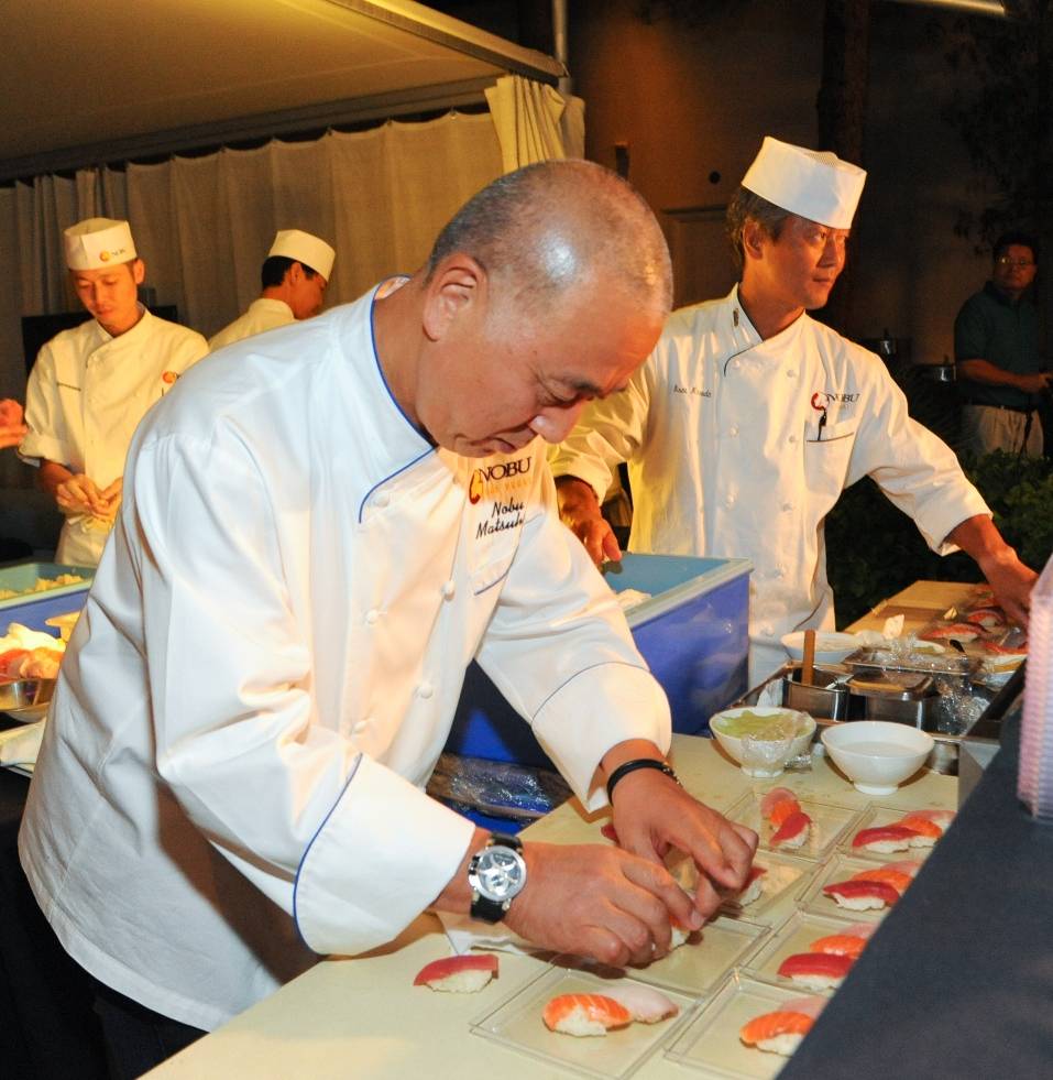 10_08_13_Chef Nobu Matsuhisa preparing sushi Photo Credit Patrick Gray