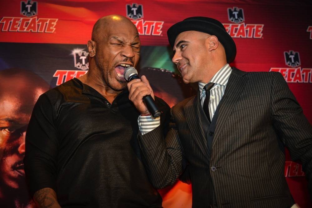 Mike Tyson with announcer