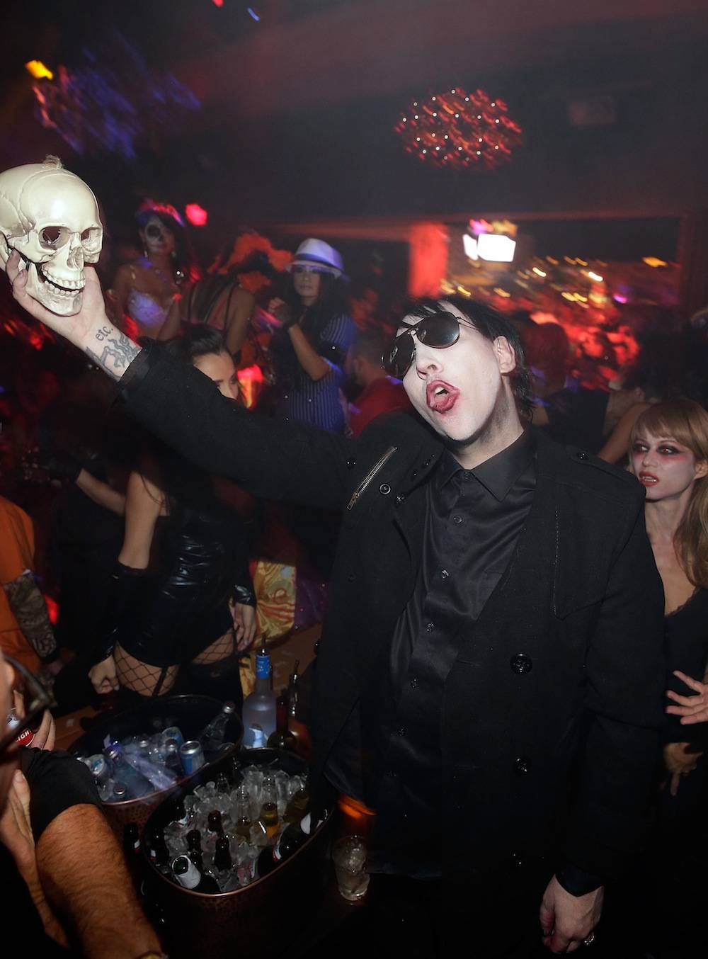 Marilyn Manson Hosts Halloween Bash At Hyde Bellagio In Las Vegas