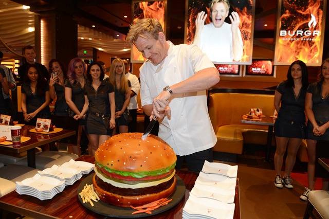 The Gordon Ramsay BurGR team celebrates the One-Year Anniversary with a very fitting BurGR birthday cake (2)