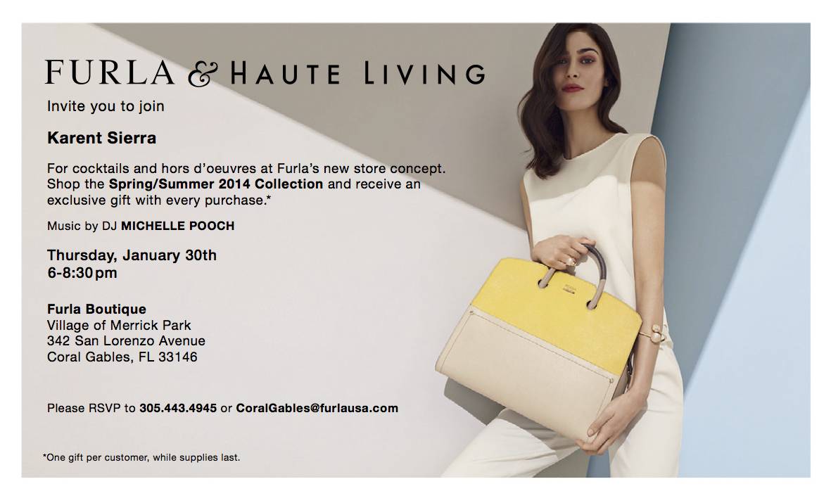 FURLA & HAUTE LIVING INVITE YOU TO CELEBRATE!