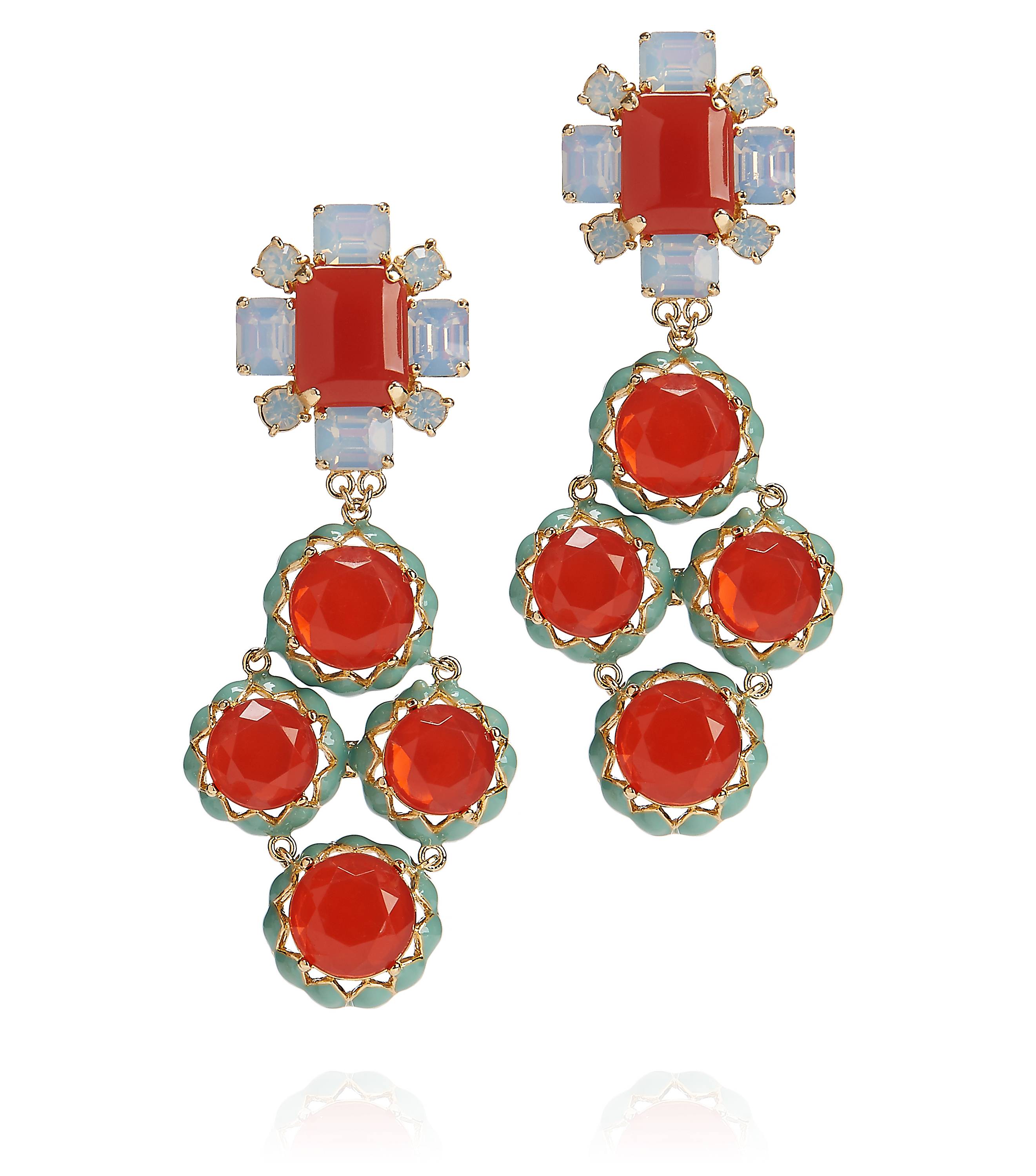 TB Rodeo Multi Coral Drop Earring in Coral  Multi