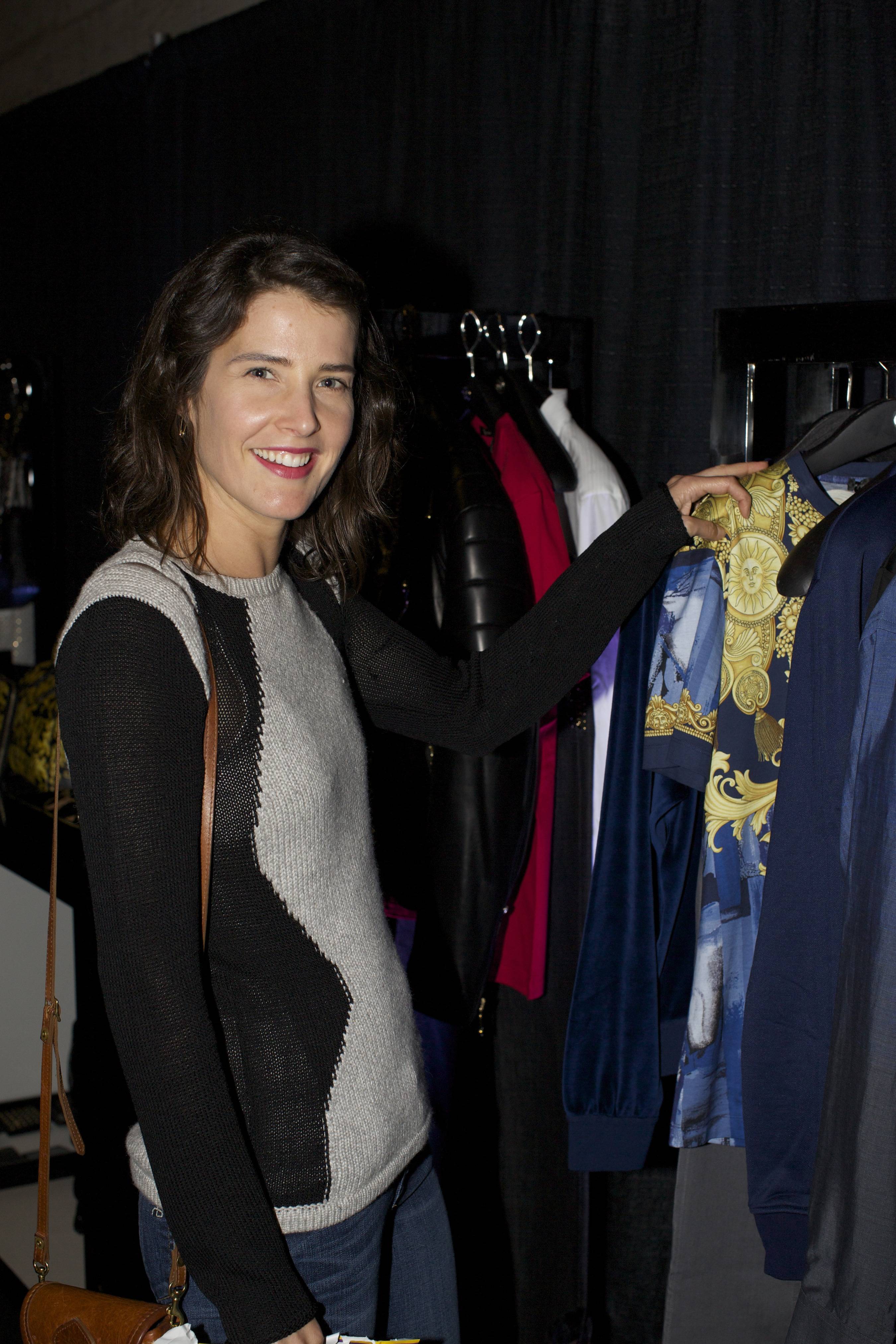 Cobie Smulders at the Versace Shopping Event benefiting the Lakers Youth Foundation & STAPLES Center Foundation