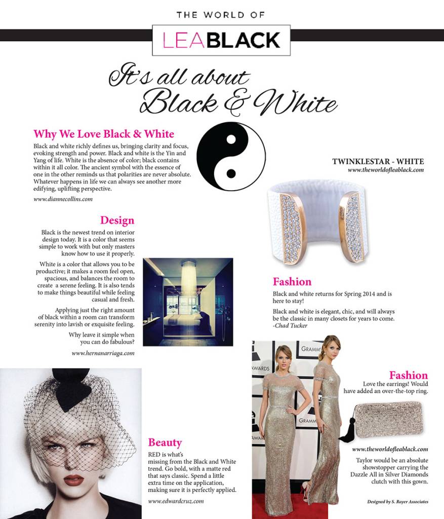 Lea Black: Its All About Black and White - Haute Living