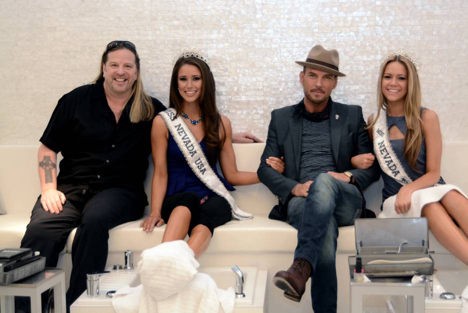 Michael Boychuck, Miss Nevada USA Nia Sanchez, Matt Goss and Miss Nevada Teen USA Alexa Taylor