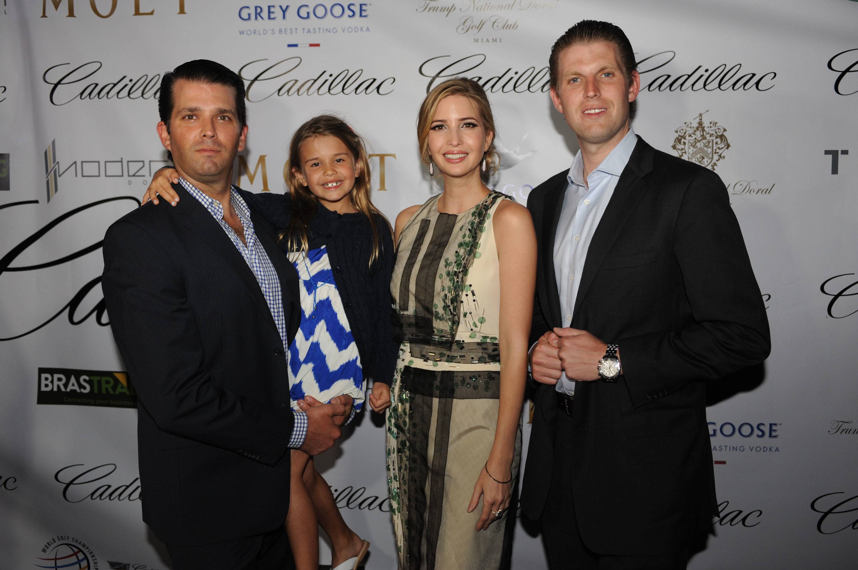 Donald Trump Jr. with Daughter Kai Madison, Ivanka and  Eric Trump