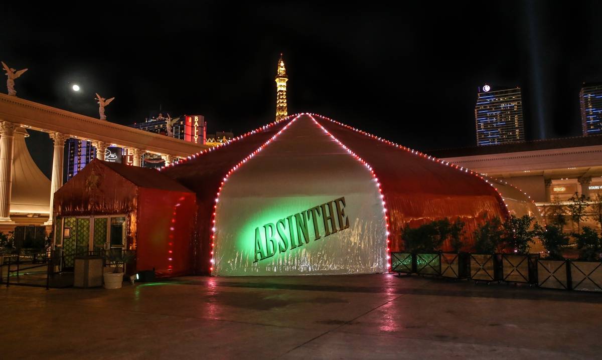 ABSINTHE Third Anniversary Tent Lighting 4.16.14 (C) Gabe Ginsberg-Vegas Kool