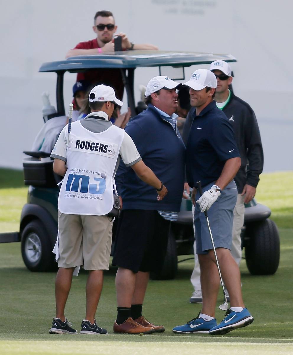 Brian Baumgartner, Aaron Rodgers Chest Bump