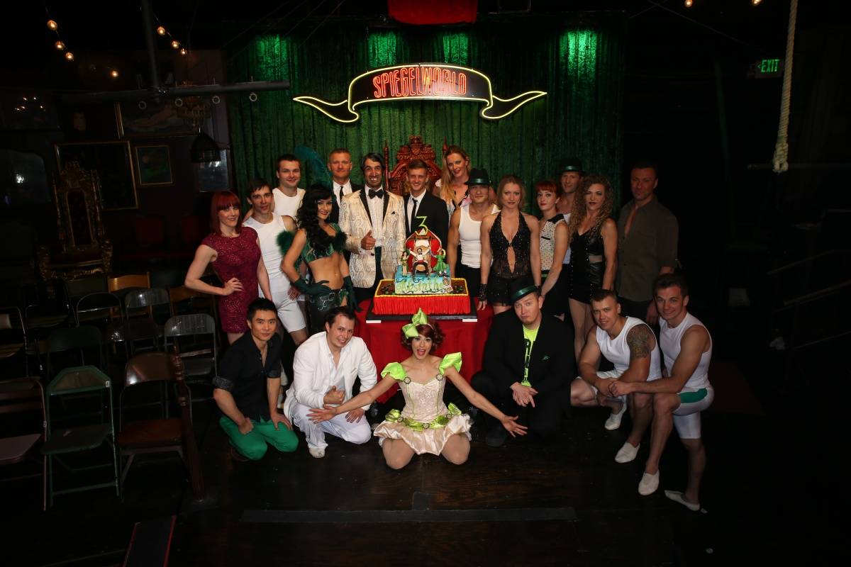 Cast of ABSINTHE - ABSINTHE Third Anniversary 4.16.14 (C) Gabe Ginsberg-Vegas Kool