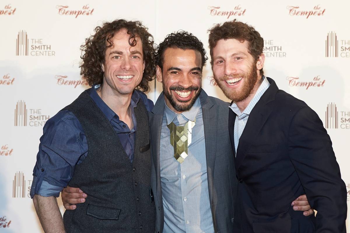 Matt Kent, Manelich Minniefee & Zachary Eisenstat at World Premiere of THE TEMPEST 4.5.14 (C) Geri Kodey-The Smith Center for the Performing Arts