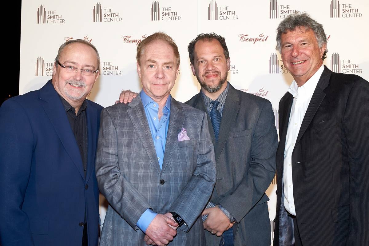 Myron Martin, Teller, Aaron Posner and Paul Beard at World Premiere of THE TEMPEST 4.5.14 (C) Geri Kodey-The Smith Center