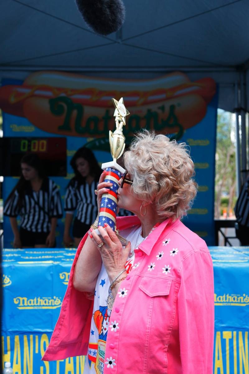 Nathan's Famous Hot Dog Eating Contest - Female Winner Carlene LeFevre