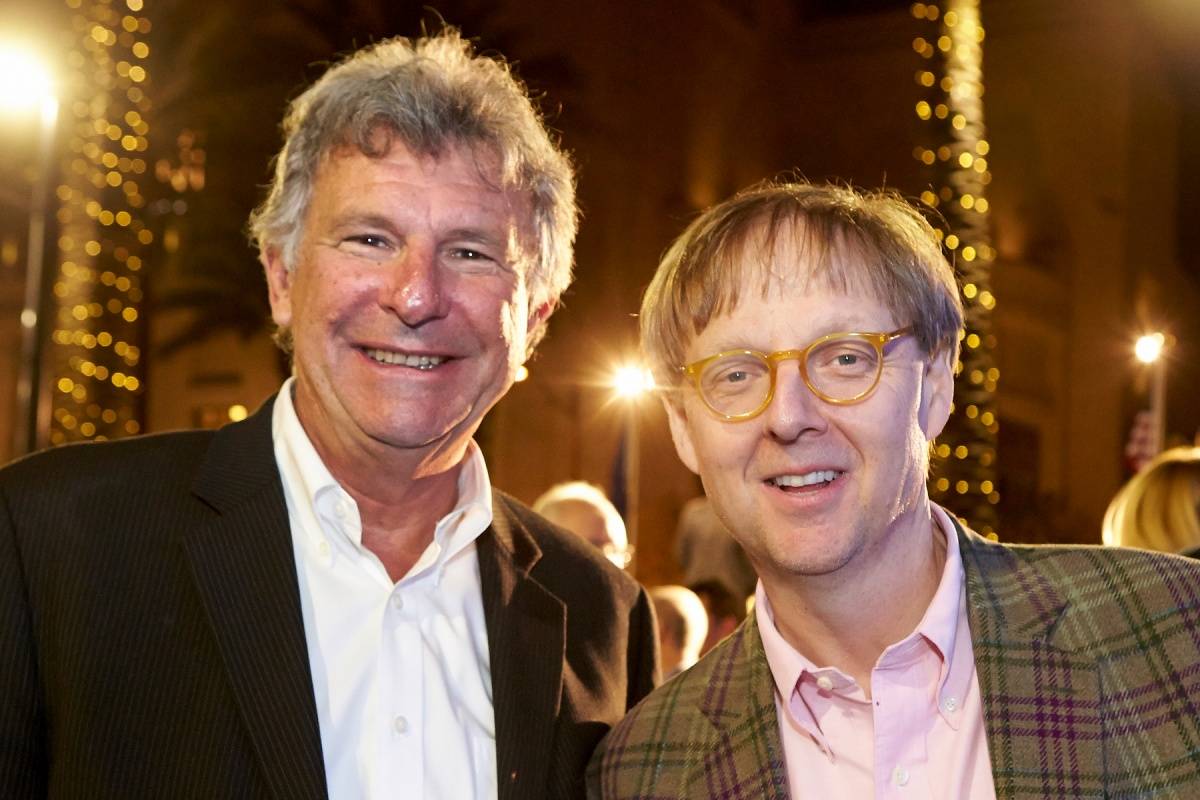 Paul Beard (VP, The Smith Center) and Mac King at the World Premiere of THE TEMPEST 4.5.14 (C) Geri Kodey-The Smith Center for the Performing Arts